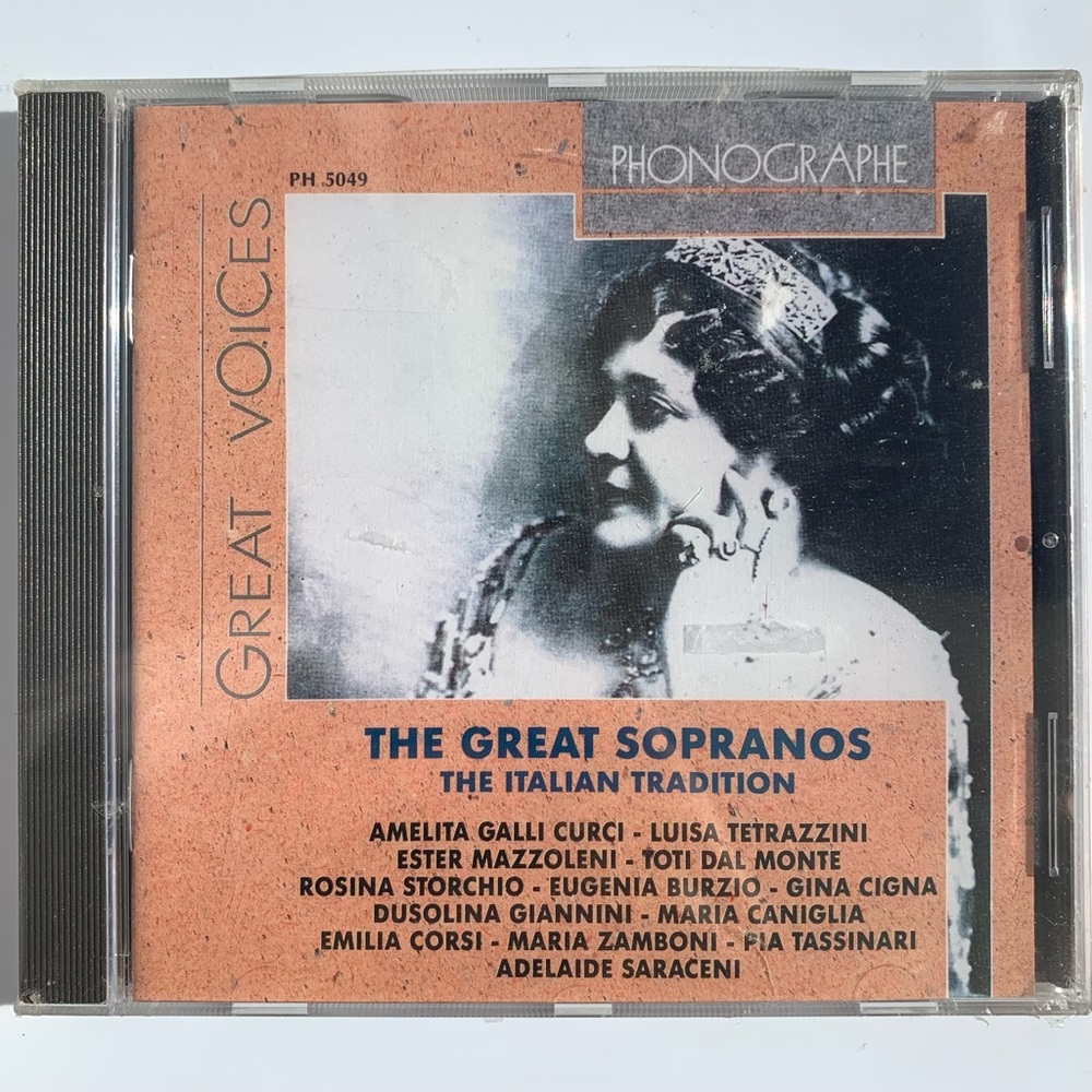 Great Voices The Great Sopranos Italian Tradition CD 8010984050498 Phonographe